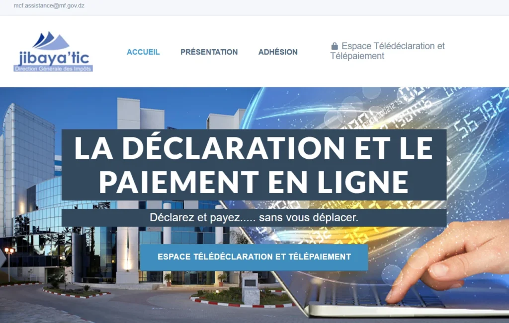 Jibayatic Plateforme de déclaration et paiement enligne des impots en algérie